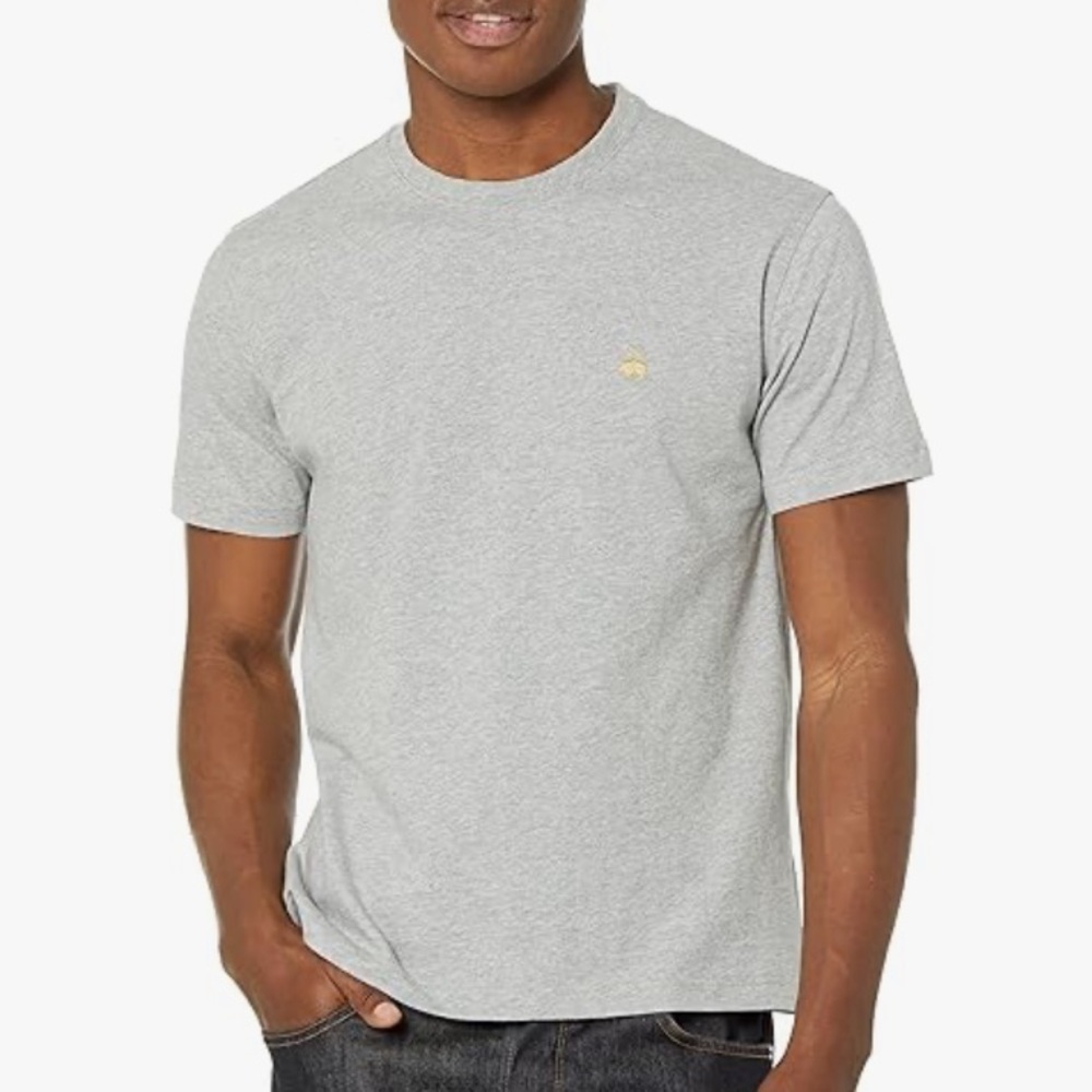 Brooks Brothers Men's Short Sleeve Cotton Crew Neck Logo T-Shirt Size M